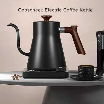Gambar produk RYZN Teko Listrik Kopi Pemanas Air Leher Angsa Pour Over 1200W 900ml - KT90 Pro