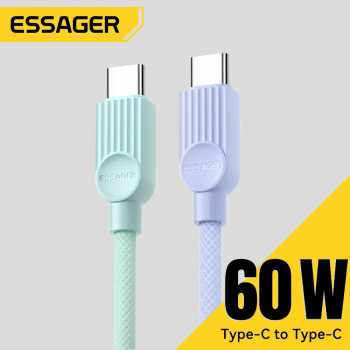 ESSAGER Kabel Data Type C to Type C PD Fast Charging Braided 3A 60W - ES-X73