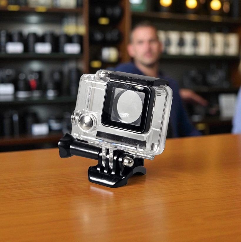 Gambar produk Dazzne Waterproof Flat Button Housing Case For GoPro Hero 4 - DZ-307