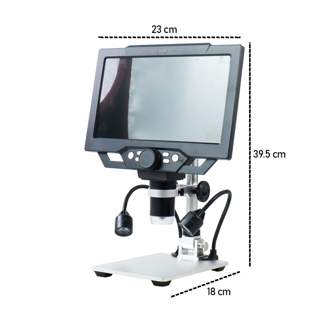 Gambar produk Taffware Mikroskop Digital 12MP 1600X dengan Monitor and Metal Stand - G1600