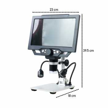 Gambar produk Taffware Mikroskop Digital 12MP 1600X dengan Monitor and Metal Stand - G1600
