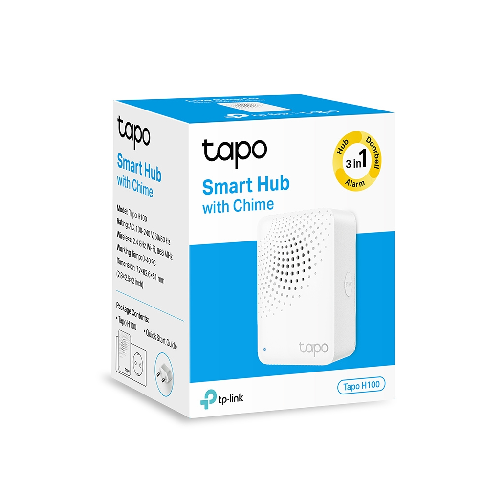 Gambar produk Tp-Link Smart Hub with Chime Smart Control H 100 Sensor - TAPO H100