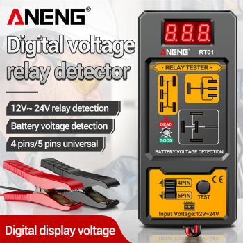 Gambar produk ANENG RT01 Automotive Relay Tester Digital Voltage 4-Pin 5-Pin 12V 24V - RT01