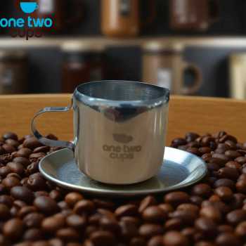 Gambar produk One Two Cups Gelas Milk Jug Kopi Espresso Latte Art Stainless Steel 1oz - S06HG
