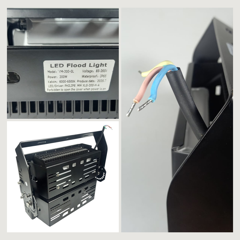 Gambar produk MEANWELL Lampu Sorot LED Outdoor Floodlight Waterproof Cool White 200W - YM-200-GL