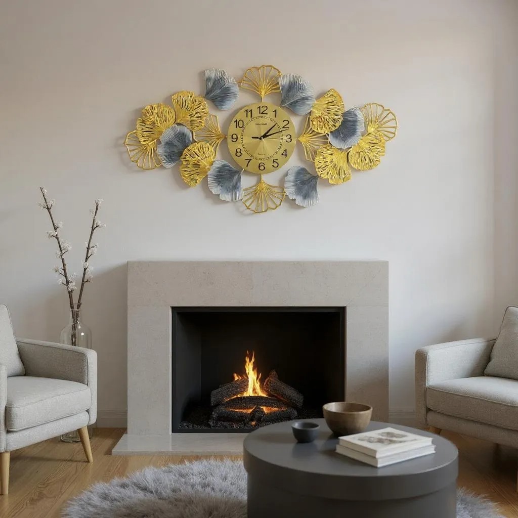 Gambar produk TaffHOME Jam Dinding Quartz Iron Luxury European Style 98cm - LZ4