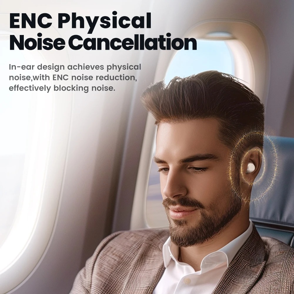 Gambar produk Toocki Earphone Bluetooth 5.3 TWS In-ear ENC Waterproof IPX4 - TQ-EJ12