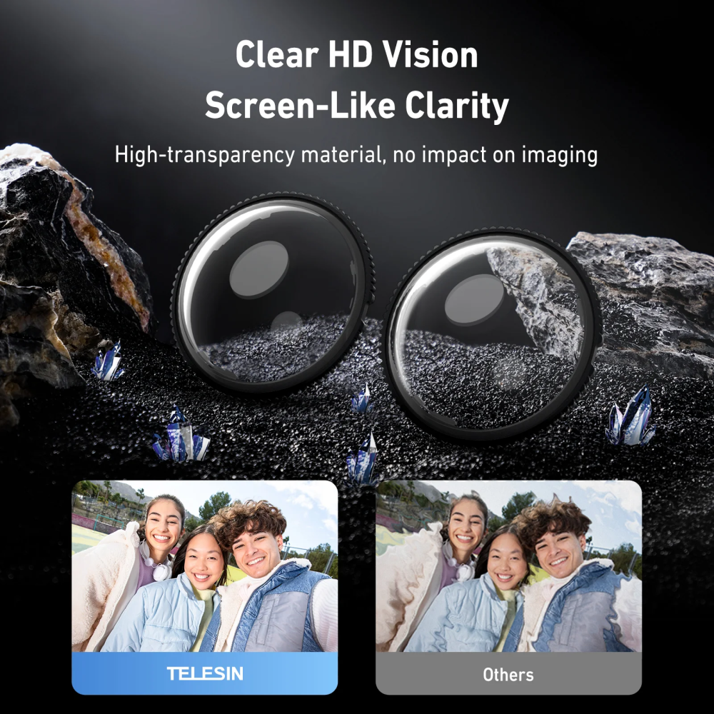 Gambar produk TELESIN Pelindung Lensa Dual Lens Protection Set for Insta360 X5 - S5-FLT-39-TIS