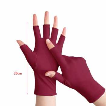 Gambar produk MALSHI Sarung Tangan Anti UV Sunscreen Gloves Nail Art - MS31