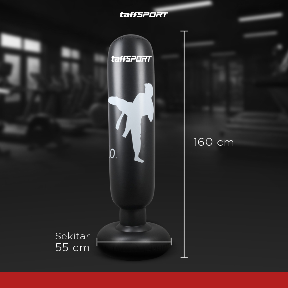Gambar produk TaffSPORT Samsak Tinju Berdiri Inflatable Punching Bag 1.6M - VK160