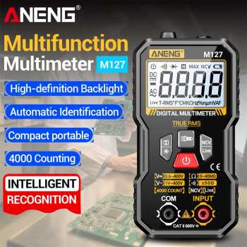Gambar produk ANENG Digital Multimeter Voltage Tester AC/DC NCV Flash 4000 Counts - M127
