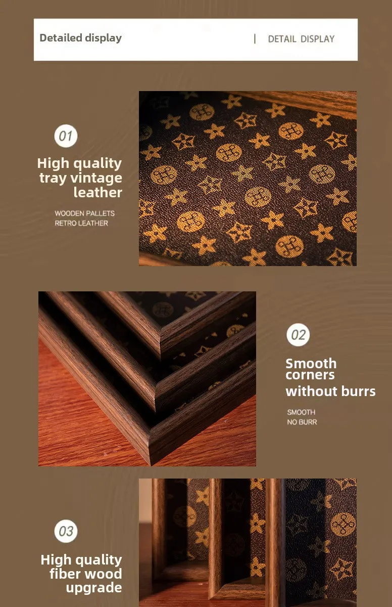 Gambar produk TORAI Nampan Kayu Elegan Serbaguna Wooden Rectangular Tray Small - T032