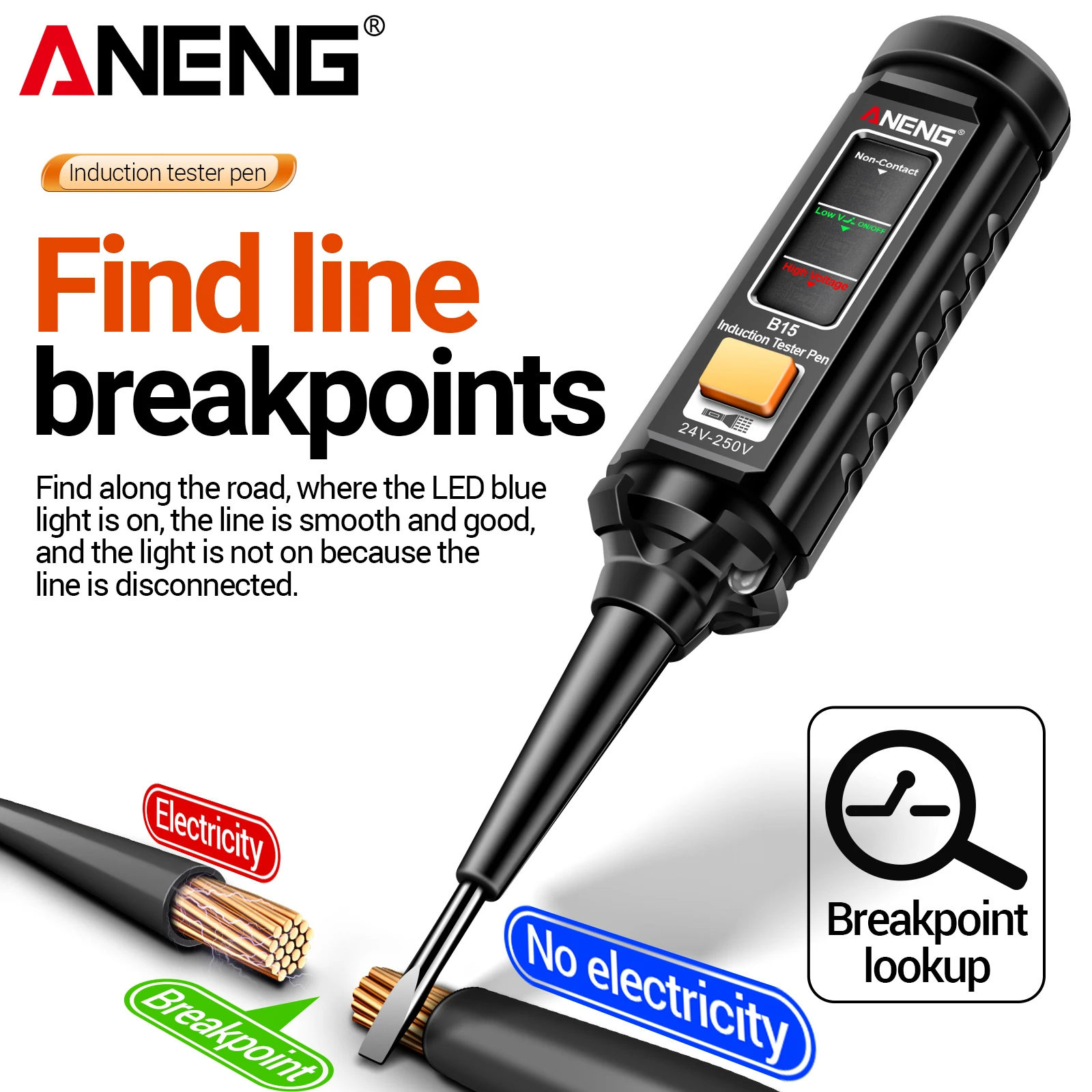 Gambar produk ANENG Multimeter Tespen Tester AC Voltage NCV Sound Alarm - B15