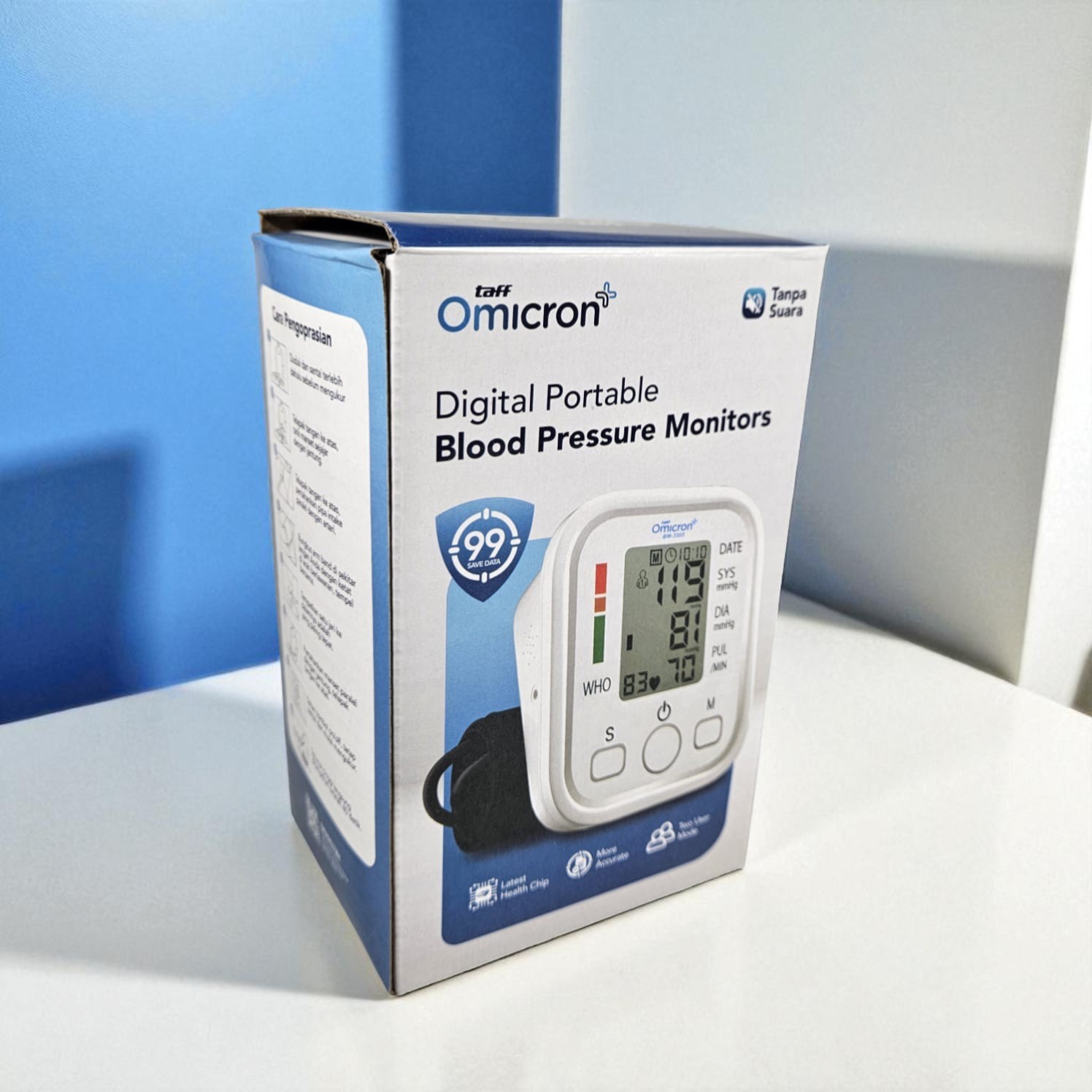 Gambar produk TaffOmicron Tensimeter Digital Pengukur Tekanan Darah Dual Power - BW-3205