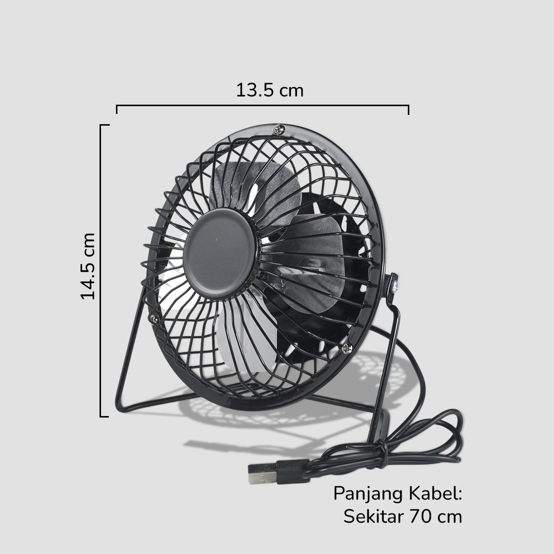 Gambar produk SANHUAI Kipas Angin Meja Portable Desk Table Fan USB 5.3 Inch 2.5W - A18