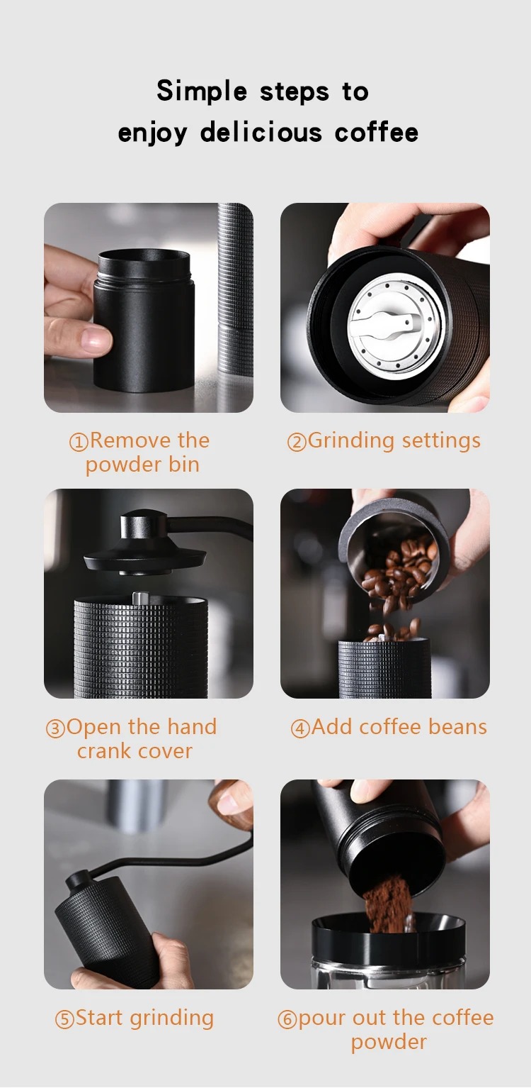 Gambar produk IZL Alat Penggiling Kopi Manual Seven Angle Grinding Coffee CNC - 8058