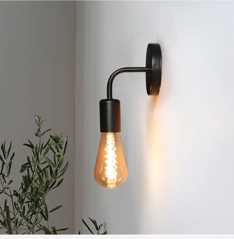 Gambar produk FMA Nordic Modern Wall Lamp Iron E27 Indoor Lighting Free Adjustment - FM-EE
