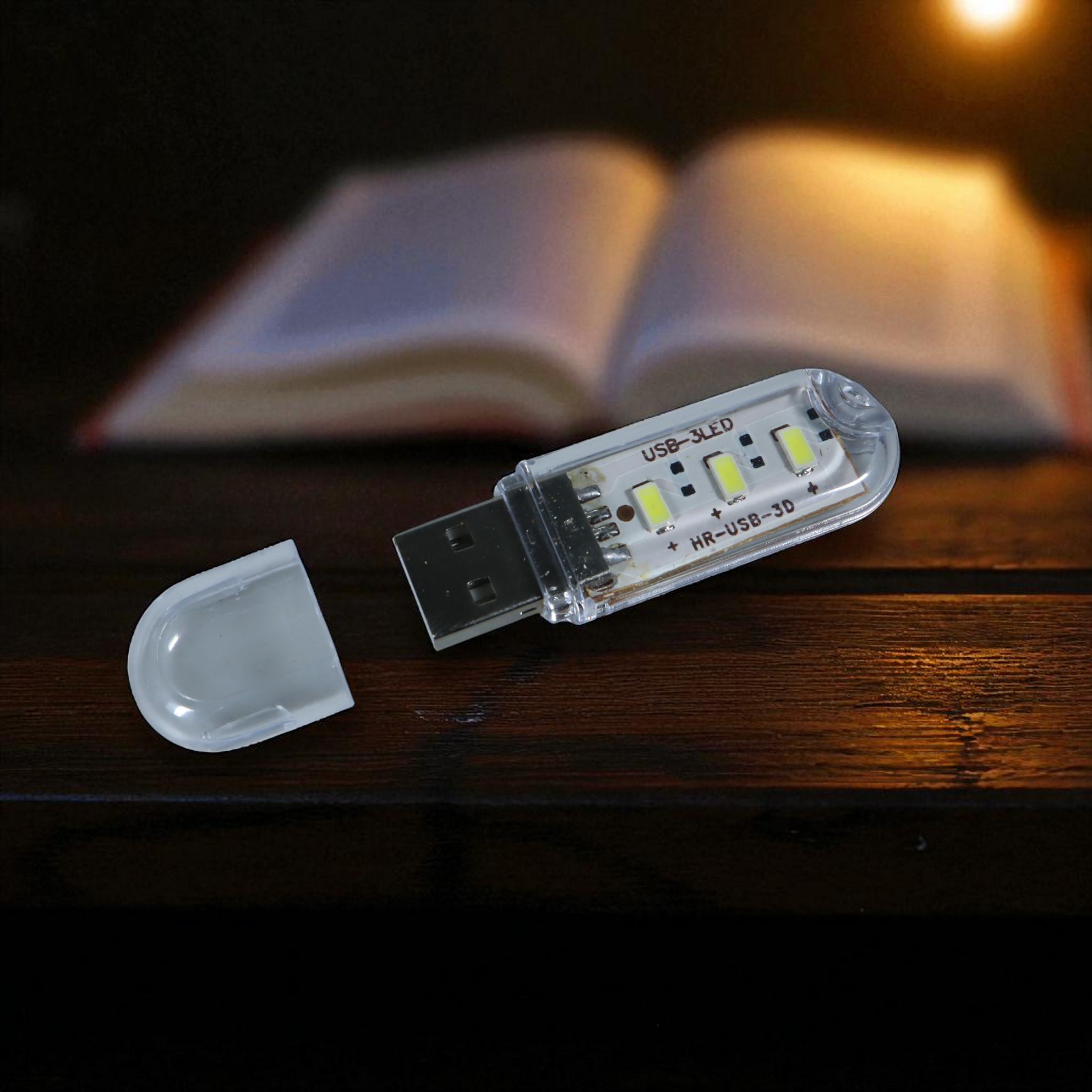 Gambar produk ASMTLED Lampu Baca Mini 3 LED USB Portable SMD5730 0.6W 5V Cool White - ASM5730