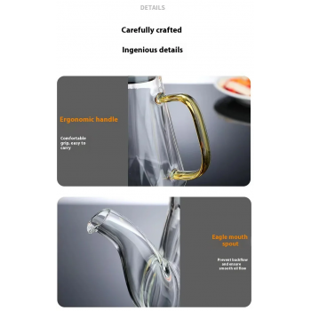 Gambar produk FMA Botol Minyak Borosilicate Glass Oil Pot Leakproof Heat-Resistant 700ml - FM-3PL
