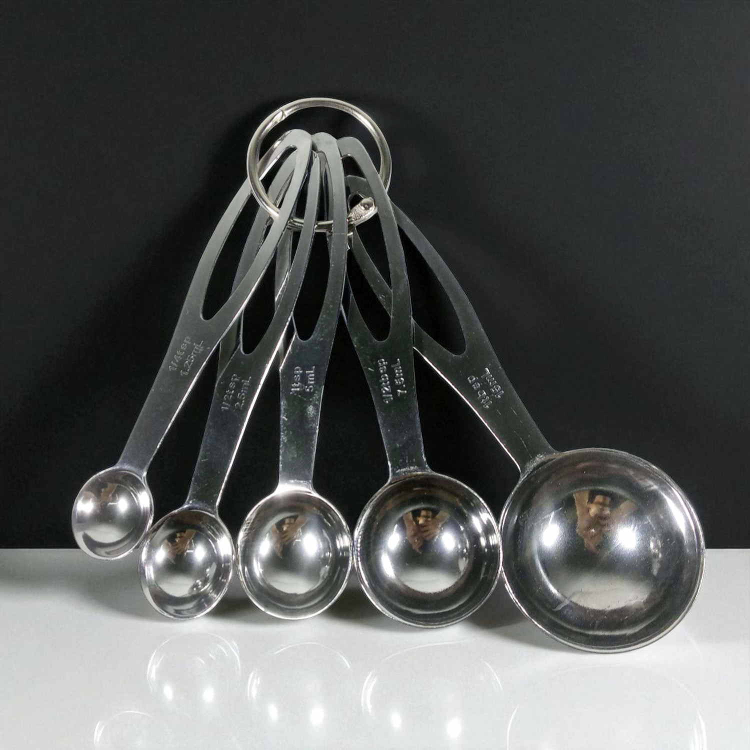 Gambar produk TaffHOME Sendok Takar Cup Stainless Steel Measuring Spoon 5 PCS - S300