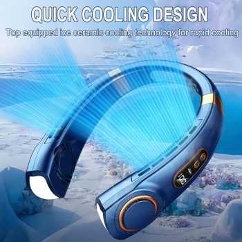 Gambar produk MONOLOSA Kipas Angin Leher Portable 3 Speed Adjustable 1200mAh - F1200