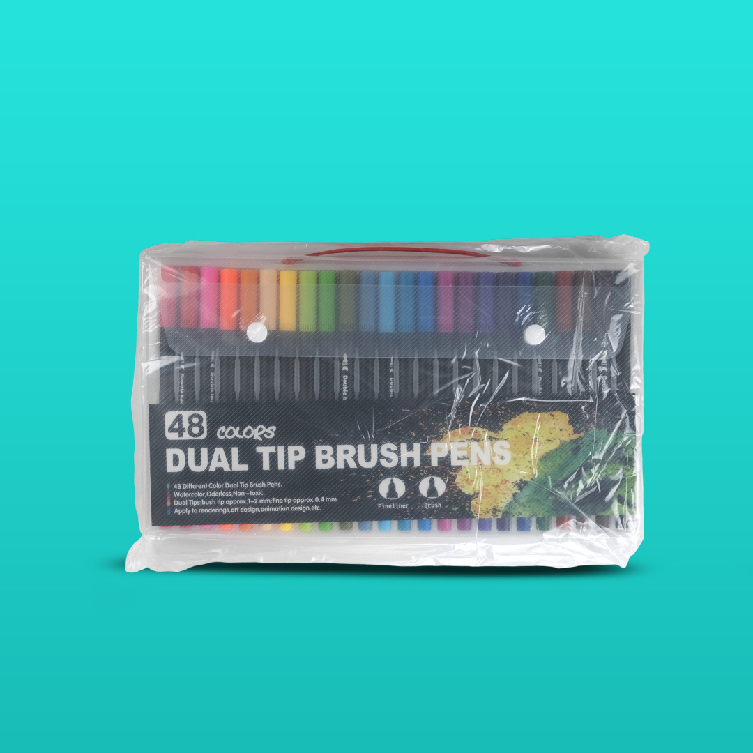 Gambar produk Kolorowy Spidol Double Head Drawing Pen Fine Art Watercolor Set 48 Color - MKB