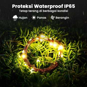 Gambar produk OKAL Lampu Hias Tumblr String Lights 50 LED 7M with Solar Panel - OKLED7