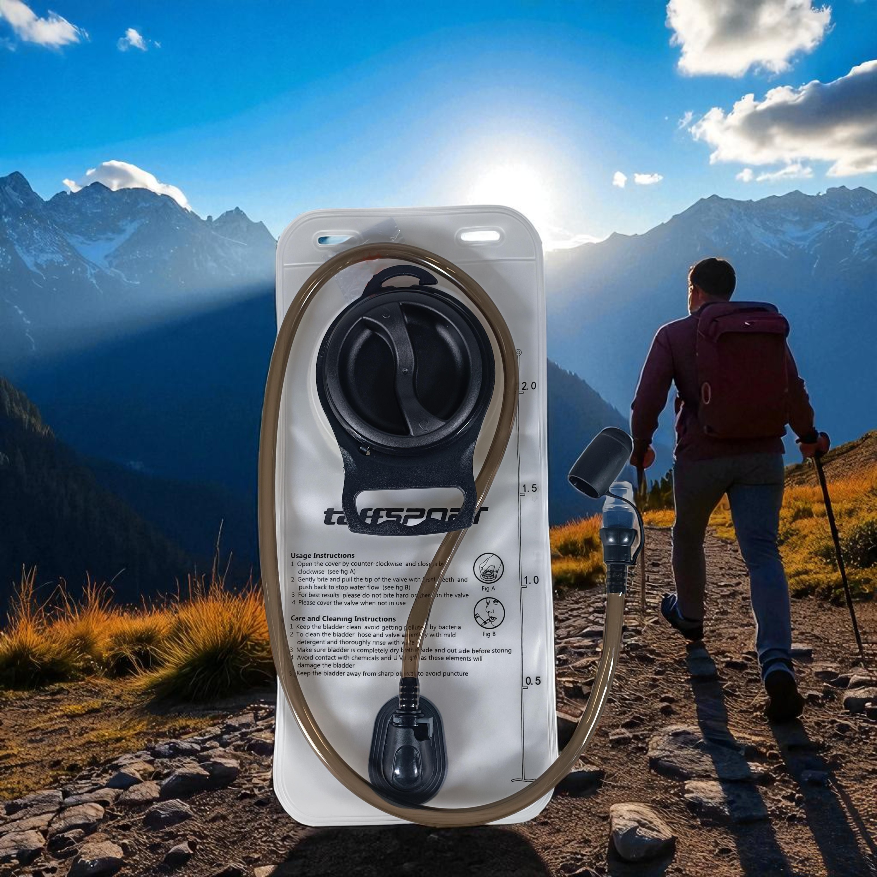Gambar produk TaffSPORT Kantong Air Minum Water Bladder Hydration Pack Food Grade 2L - TF200