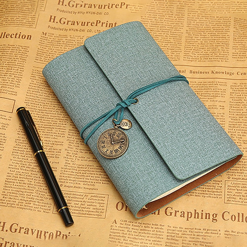 Gambar produk Ticentral Buku Jurnal Leather Notebook A6 160 Halaman Grid Blank Line - T860