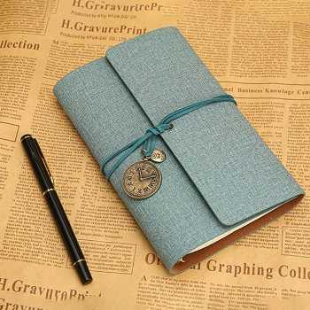 Ticentral Buku Jurnal Leather Notebook A6 160 Halaman Grid Blank Line - T860