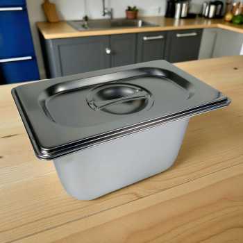 Gambar produk SUPPLE Food Pan Stainless Steel Wadah Makanan Prasmanan dengan Tutup 1/9x10cm - GN-201