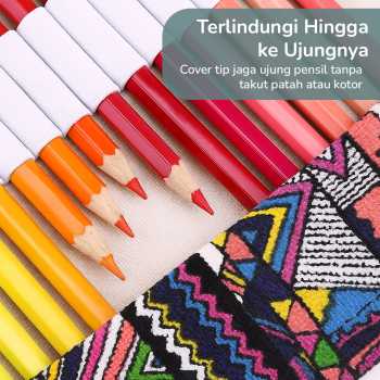 Gambar produk MARCO Bohemian Tas Tempat Pensil Gulung Canvas 48 Slot 20.5x56cm - EN-71