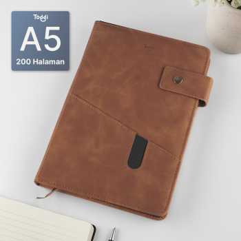 Toddi Buku Jurnal Hardcover Notebook Diary 80 GSM 200 Halaman A5 - TD157