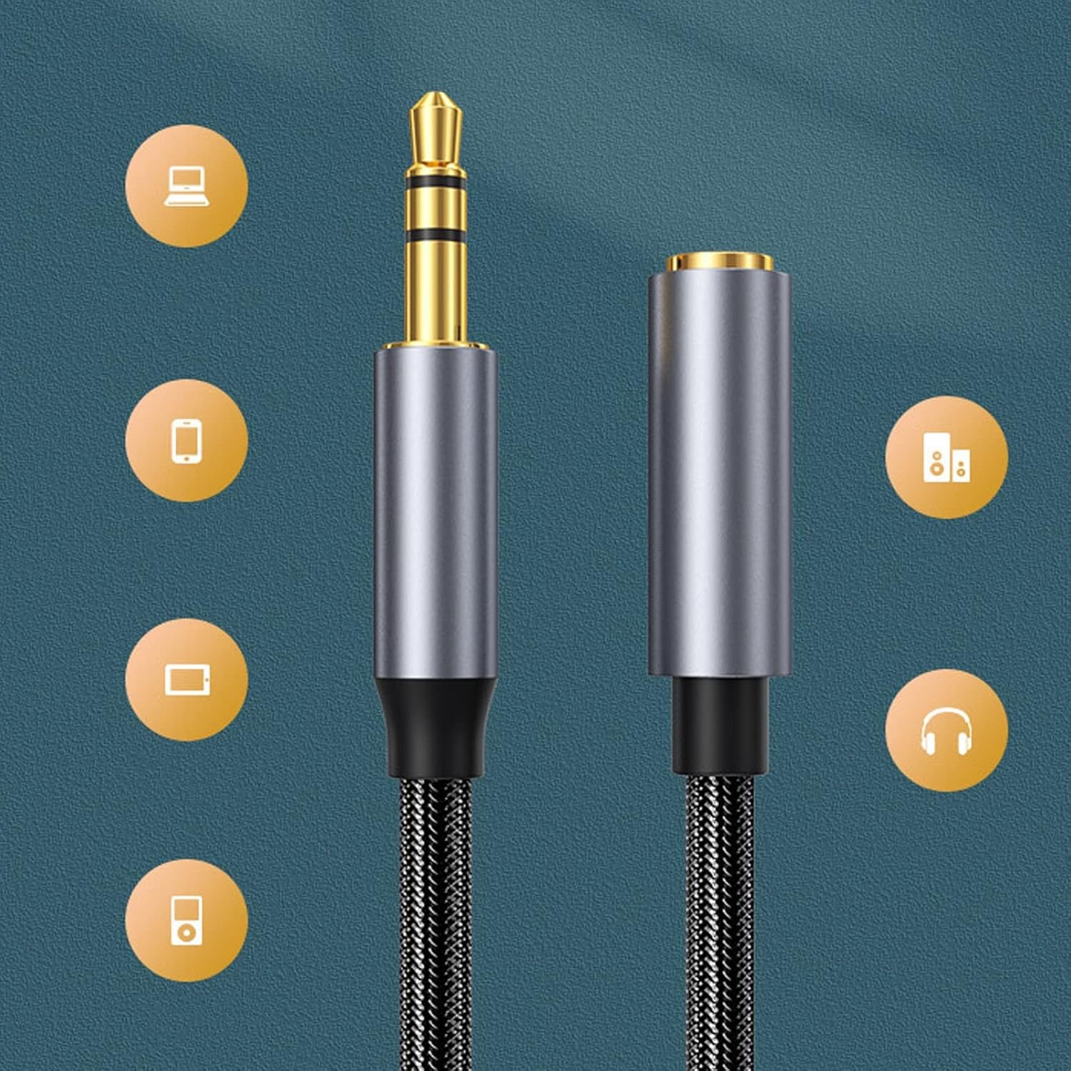 Gambar produk ChicRain Kabel Audio AUX 3.5mm Male to Female 1.5M - 8535