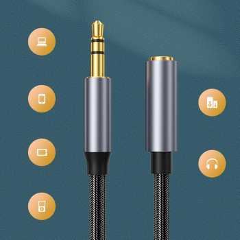 Gambar produk ChicRain Kabel Audio AUX 3.5mm Male to Female 1.5M - 8535