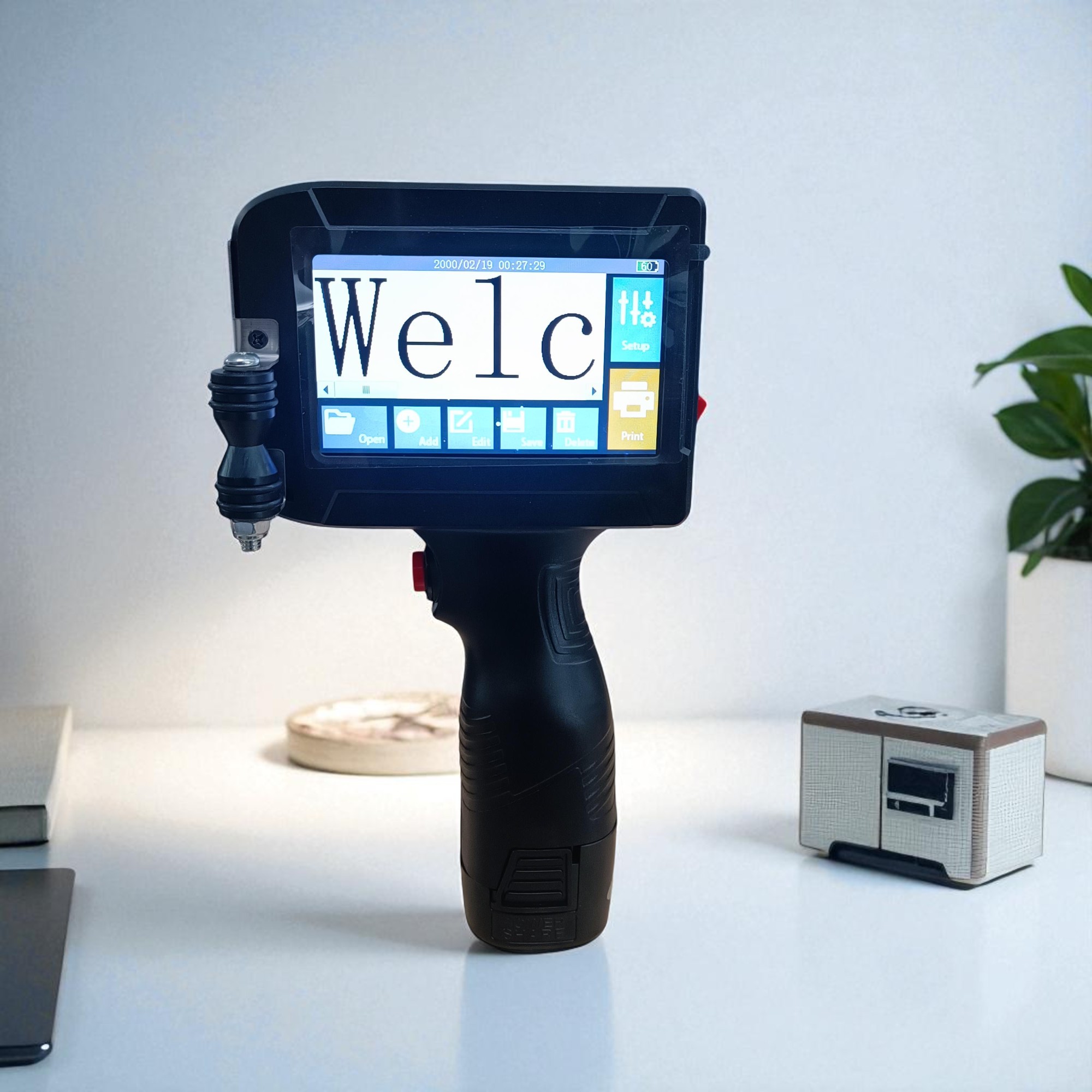 Gambar produk LEOMN Mesin Printer Portable Handheld Intelligent Inkjet Printer - PIG800