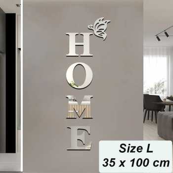 Ulul Stiker Dekorasi Dinding Home 3D Mirror Wall Sticker Acrylic - INU157