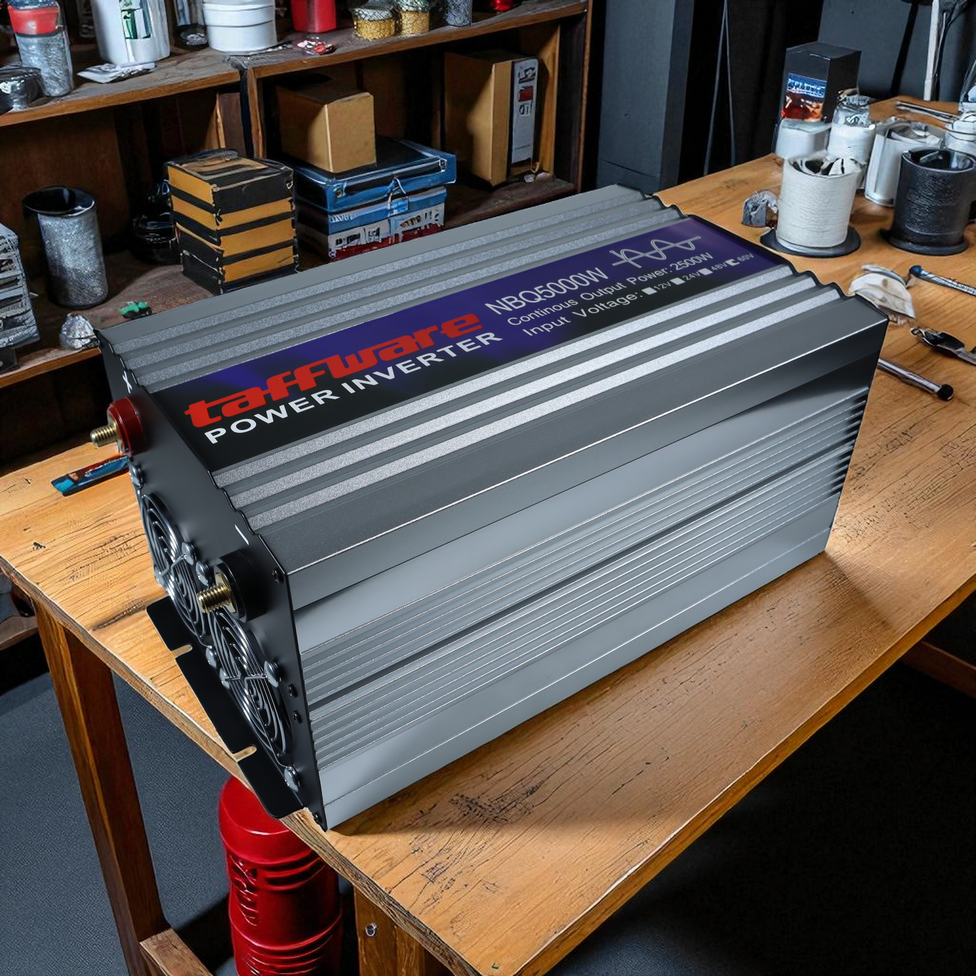 Gambar produk Taffware Power Inverter Mobil Pure Sine Wave DC 60V to AC 220V 5000W - NBQ5000W