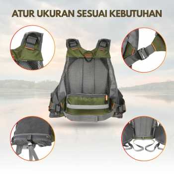 Gambar produk LIXADA Rompi Pancing Fishing Life Jacket Multi Slot - GDS09
