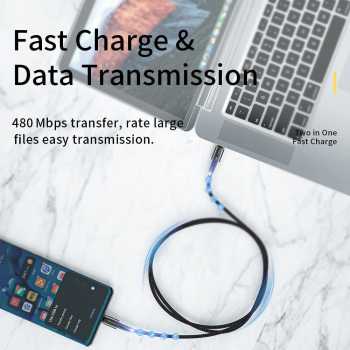 Gambar produk ESSAGER Sunset Kabel Data USB Type C to Type C Fast Charging 100W 1M - EXCTT1-CG03