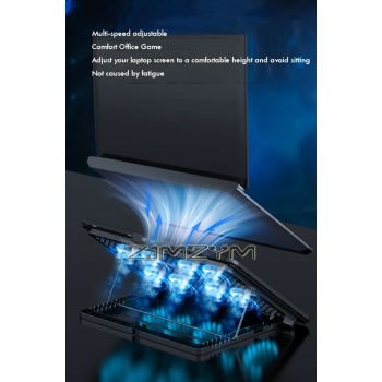 Gambar produk ZJMZYM Cooling Pad Laptop Gaming Kipas Pendingin 8 Fan 15.6 Inch - LG2010
