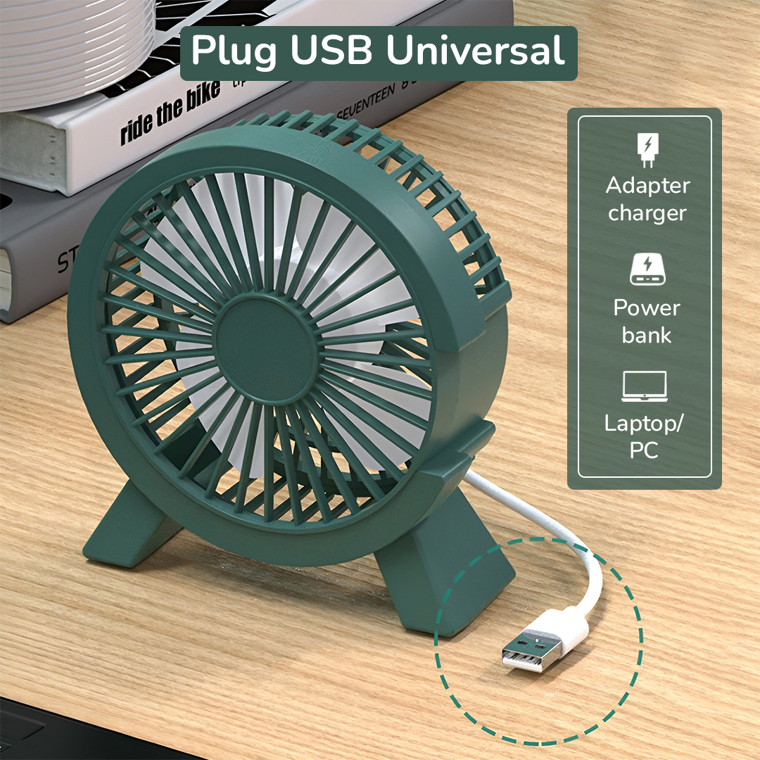 Gambar produk OLOEY Kipas Angin Meja Mini Desk Fan USB 4.6 Inch 5W - YLG-C06