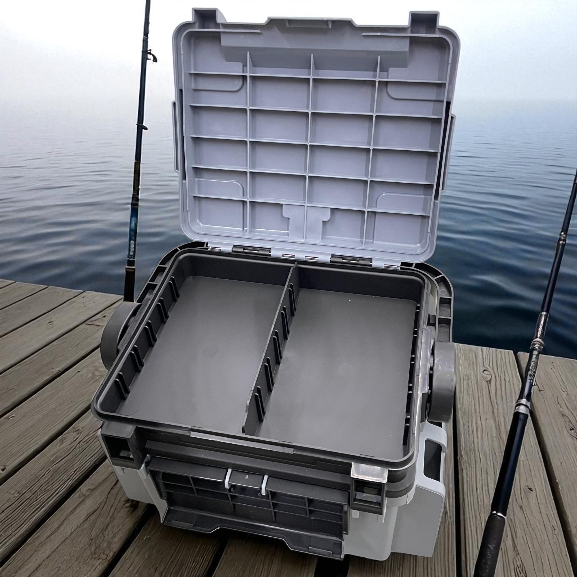 Gambar produk TaffSPORT Kotak Perkakas Pancing Fishing Tackle Box Double Layer 6L - JF-31