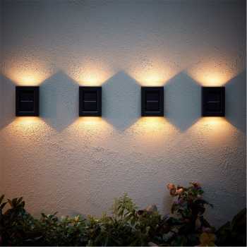 Gambar produk SoFlare Lampu Dinding Solar Outdoor Waterproof Warm White 4 LED - INU150