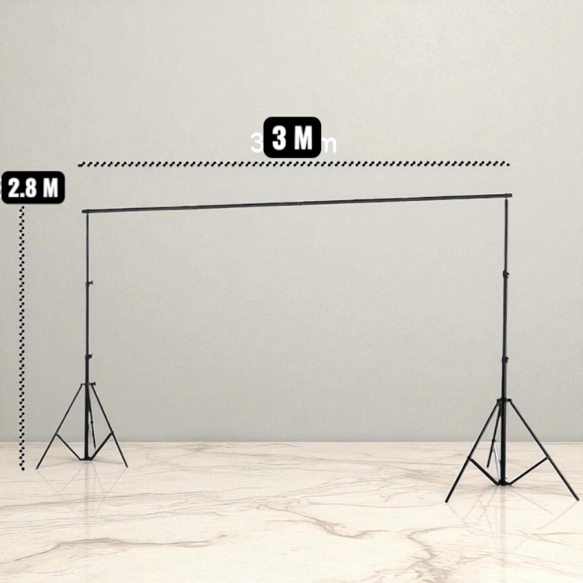 Gambar produk TaffSTUDIO Tripod T-Shaped Bracket Backdrop Studio 300x280cm - DD-112