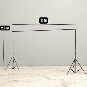 Gambar produk TaffSTUDIO Tripod T-Shaped Bracket Backdrop Studio 300x280cm - DD-112