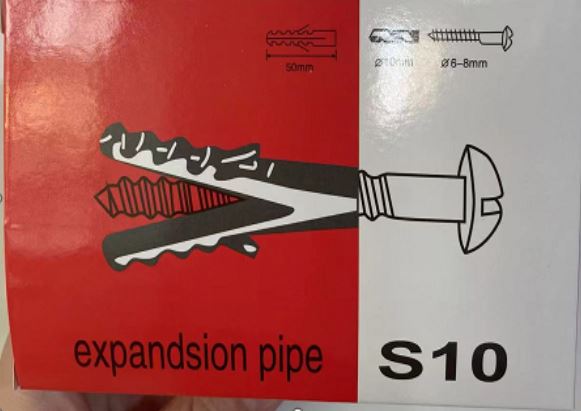 Gambar produk YUEQING Expansion Screw Fischer Pipe Nylon Wall Anchors Tub Packed M7