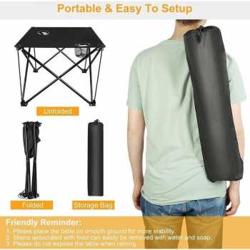 Gambar produk MAGGIX Meja Lipat Piknik Foldable Outdoor 48x48x44cm - M-48