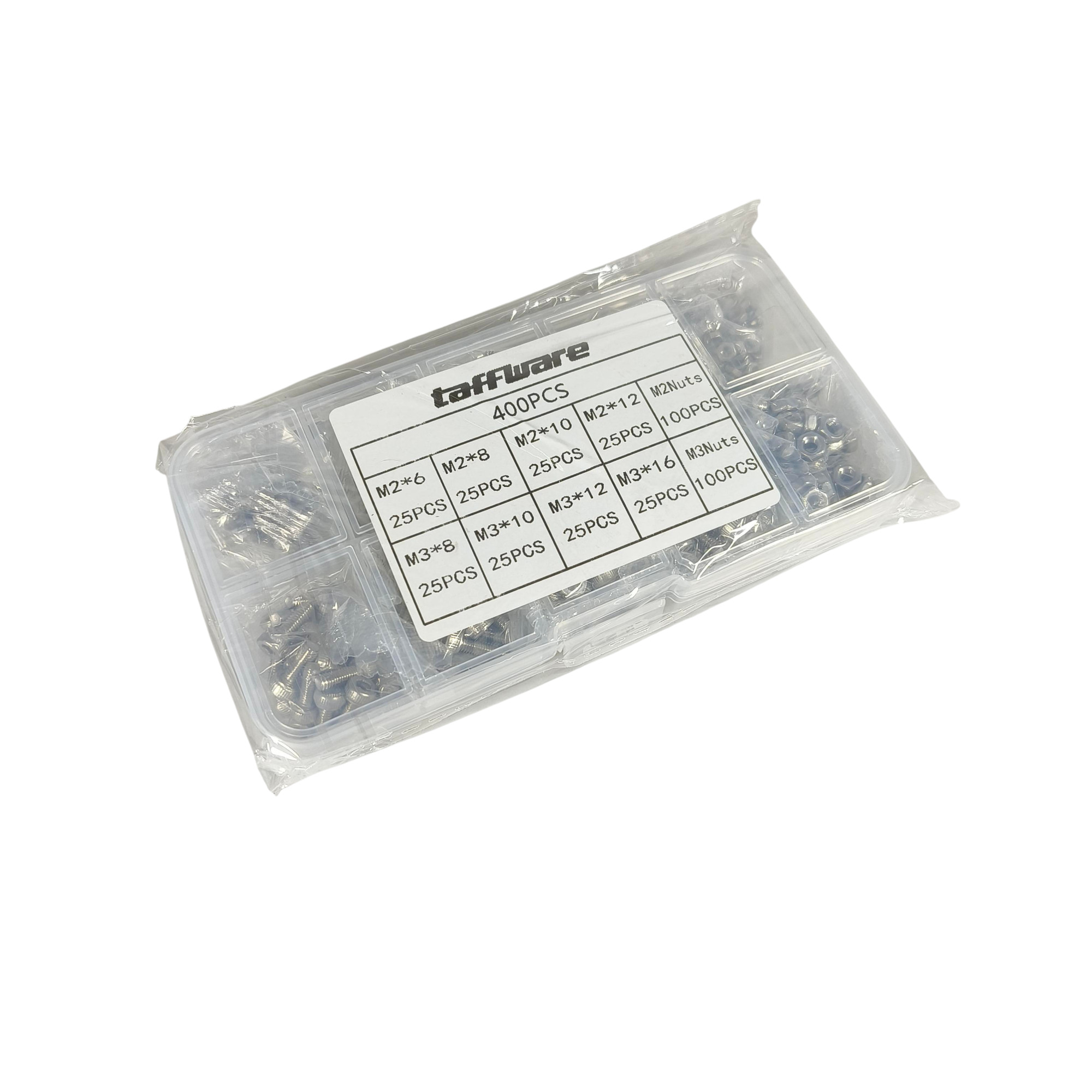 Gambar produk Taffware Baut Set Screw Bolt Nuts Hexagon Stainless Steel M2 M3 400PCS - DIN912