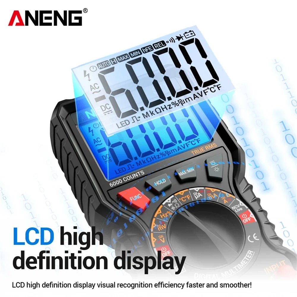 Gambar produk ANENG Digital Multimeter Portable Voltage Tester NCV LCD Magnetic - SZ11